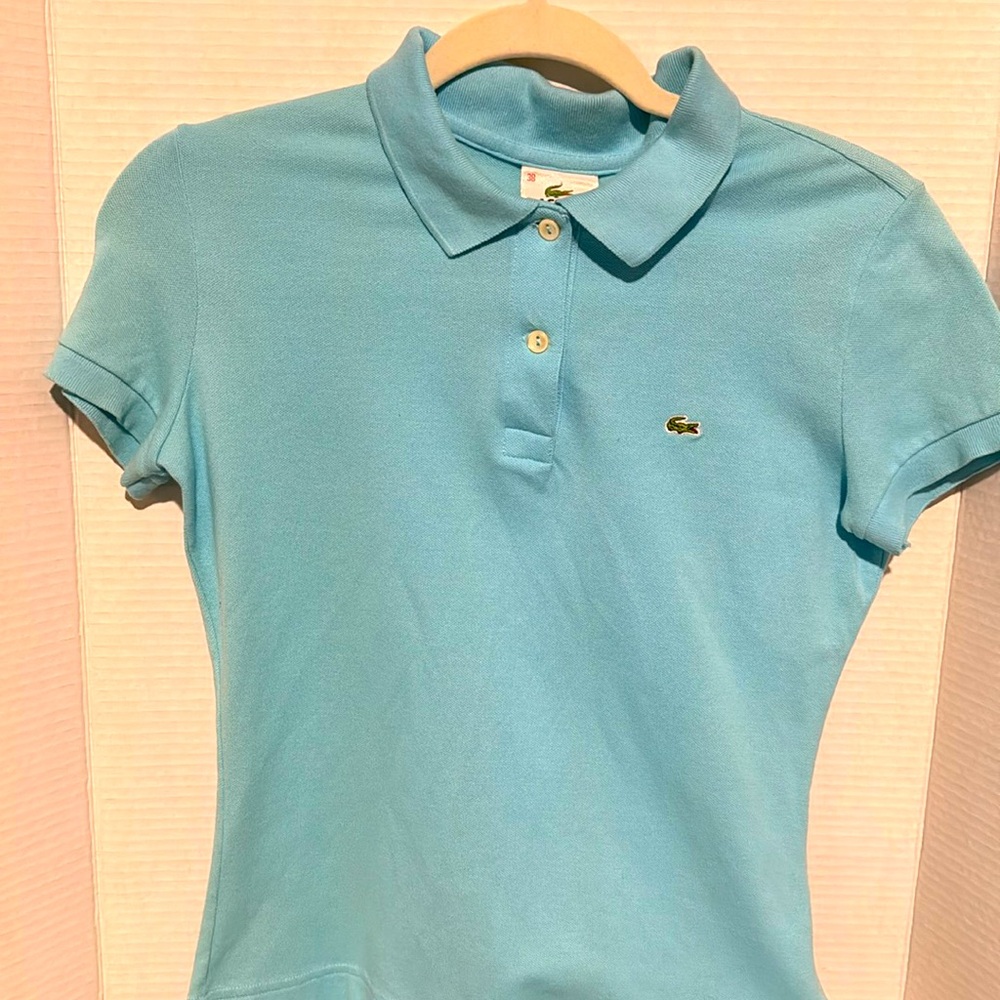 Baby blue Lacoste polo